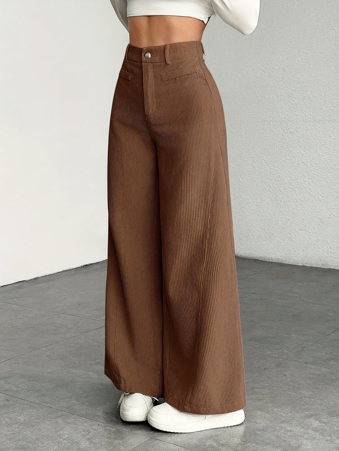 Women's High-Waisted Wide Leg Trousers