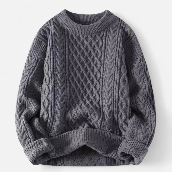 Women's Cable Knit Sweater | Round Neck Design