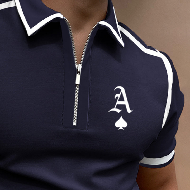 Milo | Men's Elegant Polo Shirt with Zip Collar