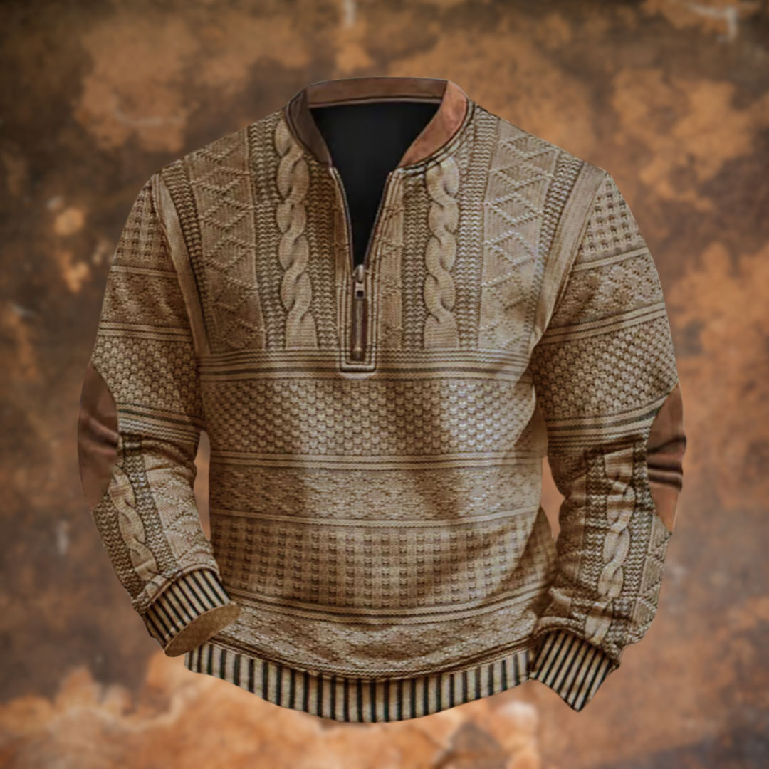 Men's Textured Half-Zip Pullover