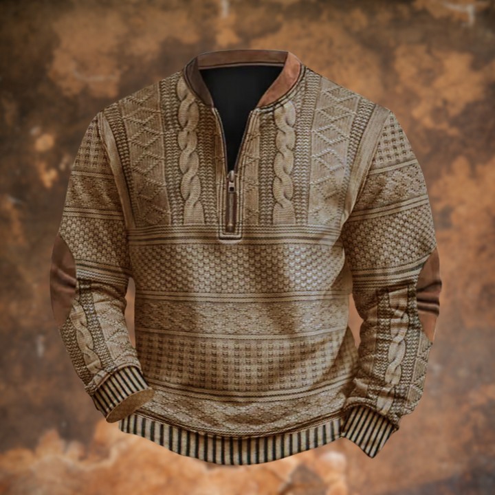 Men's Textured Half-Zip Pullover