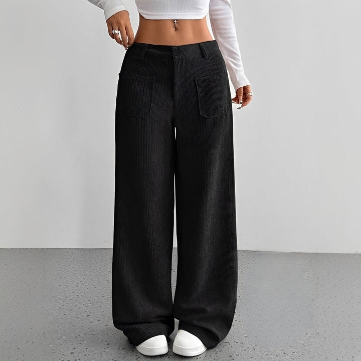 Isabelle | Women's High-Waisted Corduroy Trousers