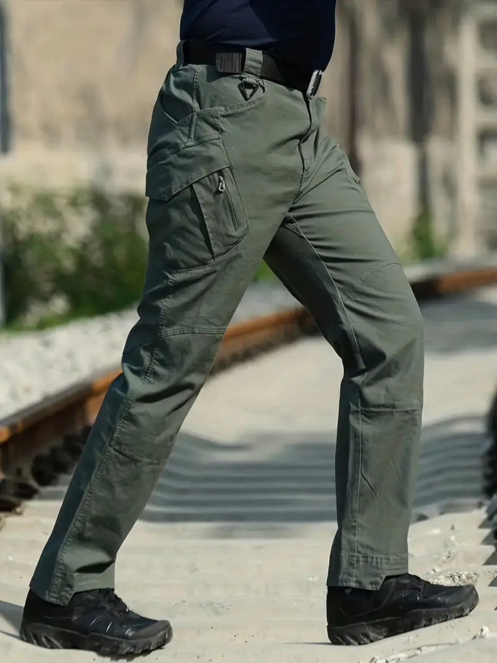 Men's Multi-Pocket Work Trousers for Outdoor Activities