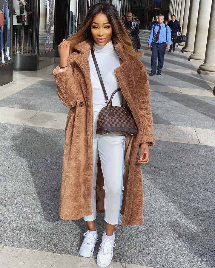 Women's Long Teddy Coat