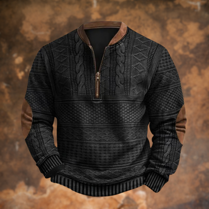 Men's Textured Half-Zip Pullover