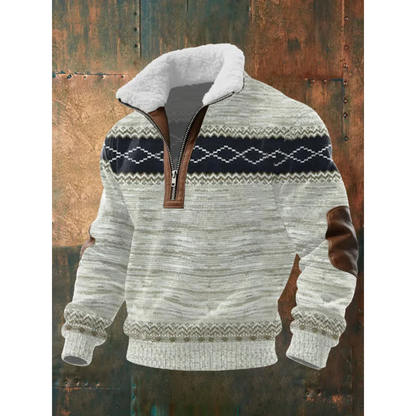 Men's Fleece Pullover with High Collar