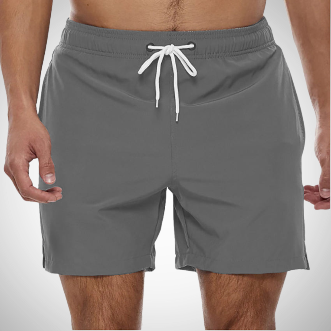 James | Men's Comfortable Solid Swim Trunks