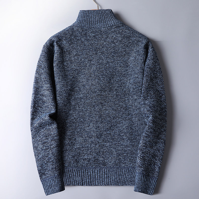 Men's Cozy Knit Sweater with Zipper Closure