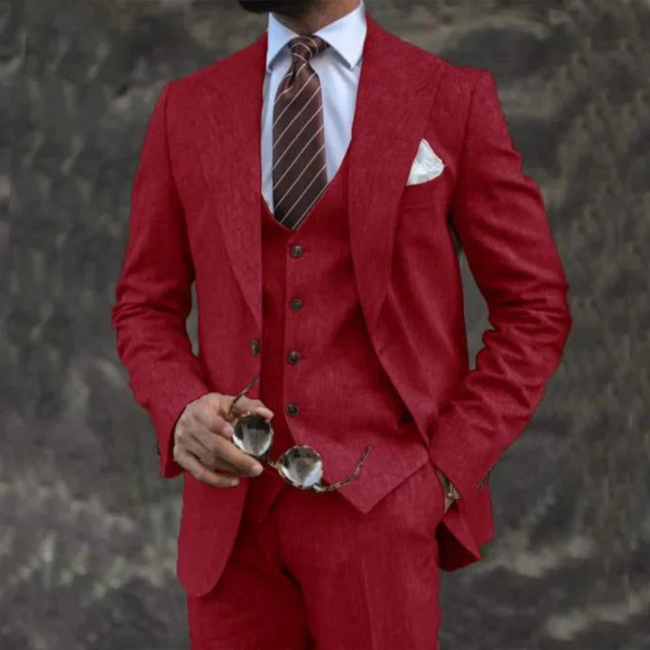 James | Men's Lightweight Three-Piece Suit with Notched Collar