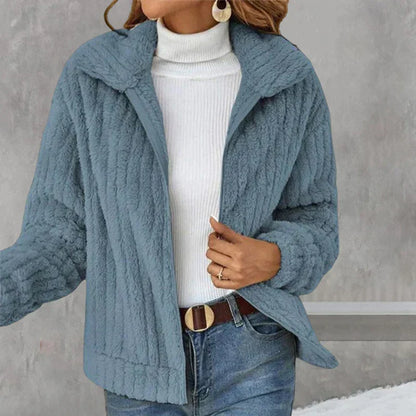 Chaqueta de forro polar transpirable, cálida y cómoda para mujer, para uso diario