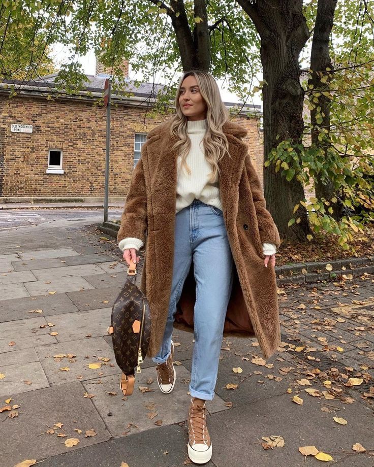 Women's Long Teddy Coat