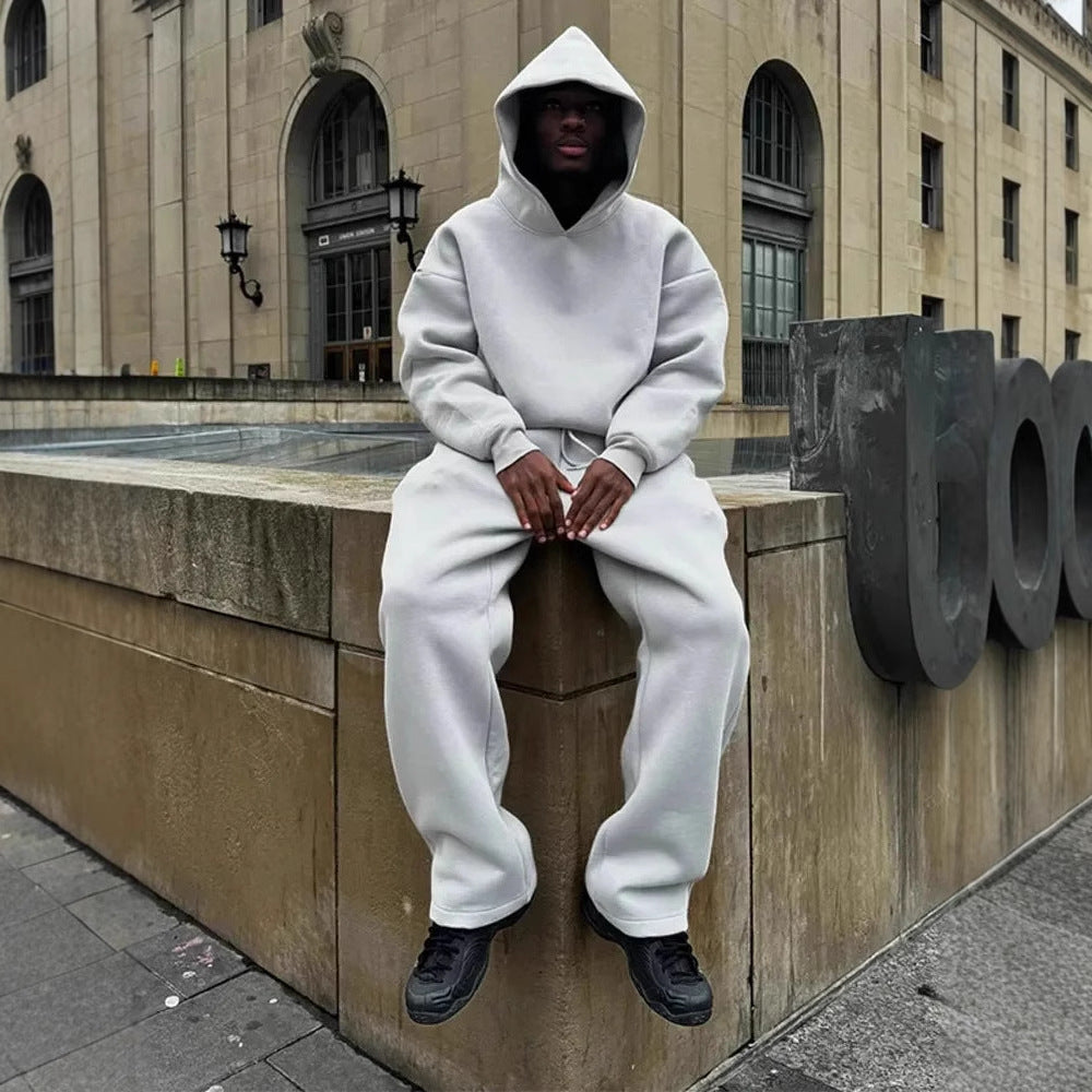 Men's Casual Oversized Hoodie with Drawstring