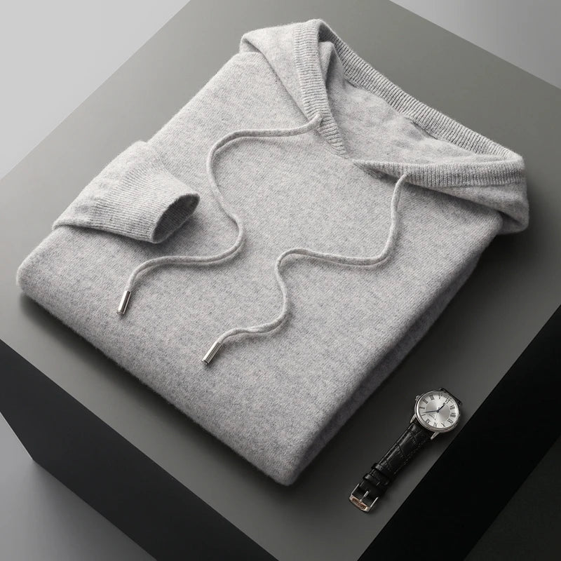 Men's Classic Fit Hoodie | Casual Wear with Ribbed Cuffs