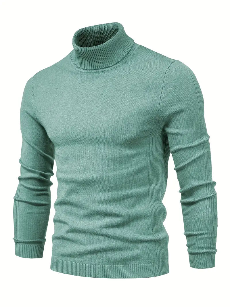 Men's Fitted Turtleneck | Smart Casual Long Sleeve Top