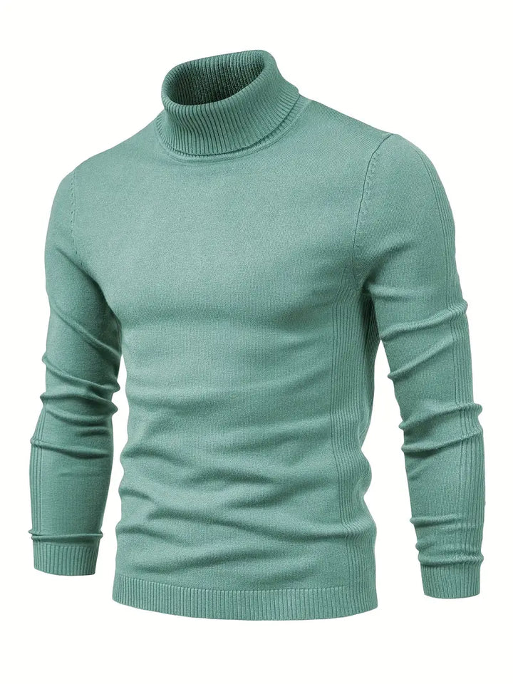 Men's Fitted Turtleneck | Smart Casual Long Sleeve Top