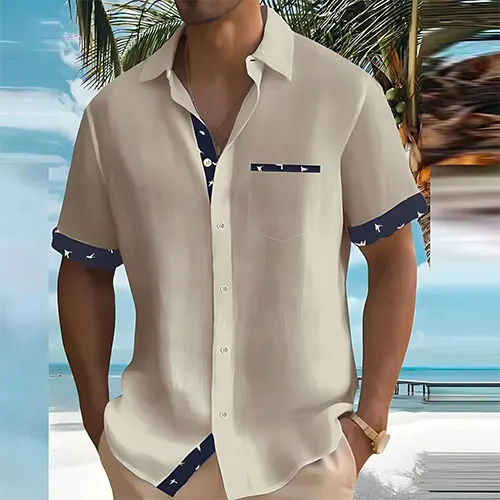 Men's Short Sleeve Button Front Shirt