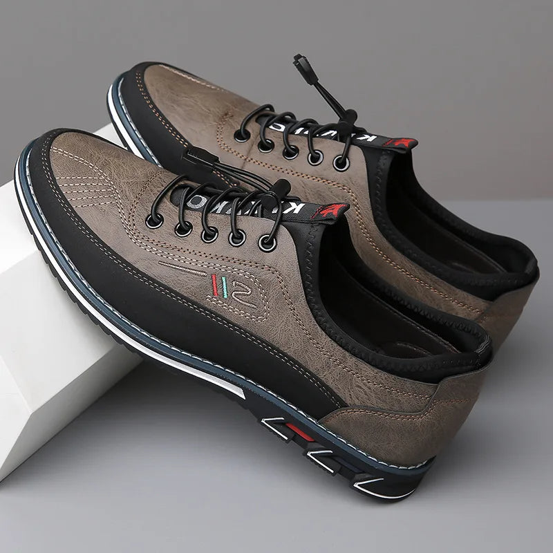 Ryan | Men's Slip-On Sneakers with Tassel and Laces | Round Toe Design
