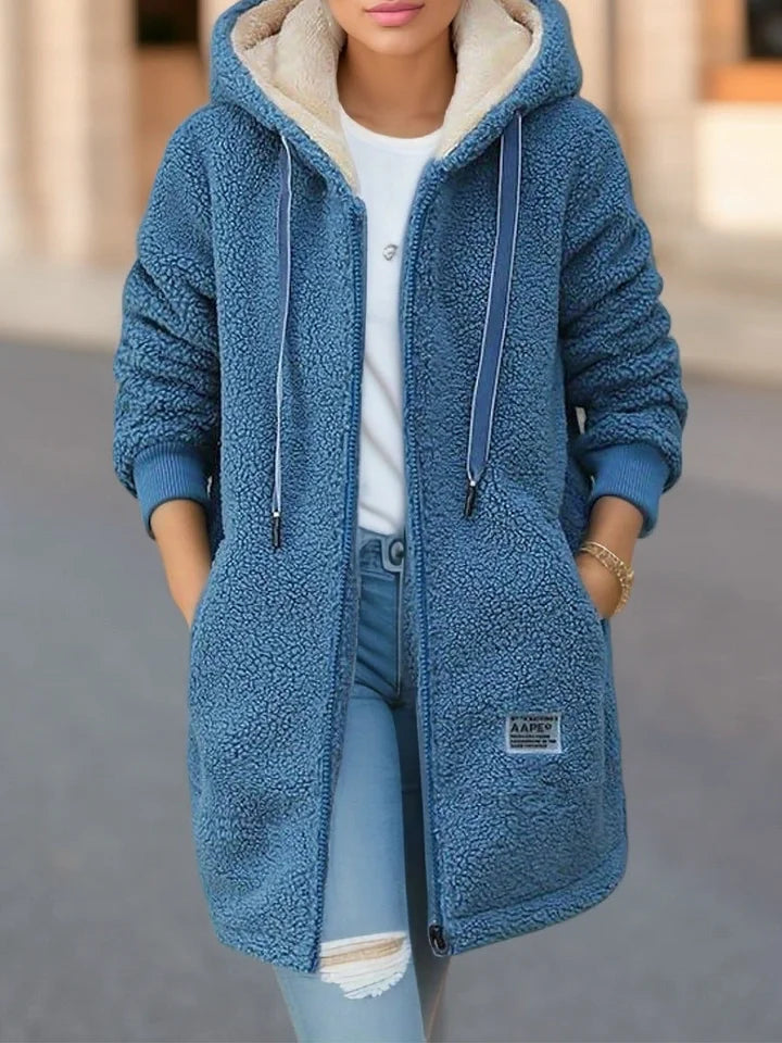 Women's Winter Hoodie Long Sleeve Thermal Coat with Drawstring