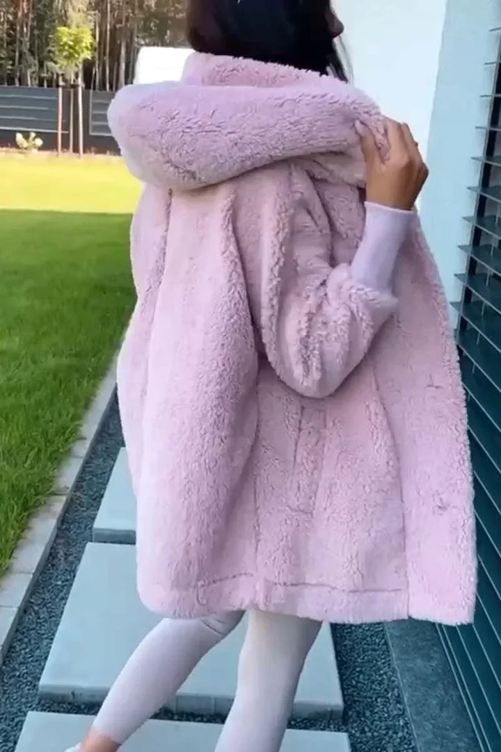 Women's Cozy Plush Hoodie Jacket