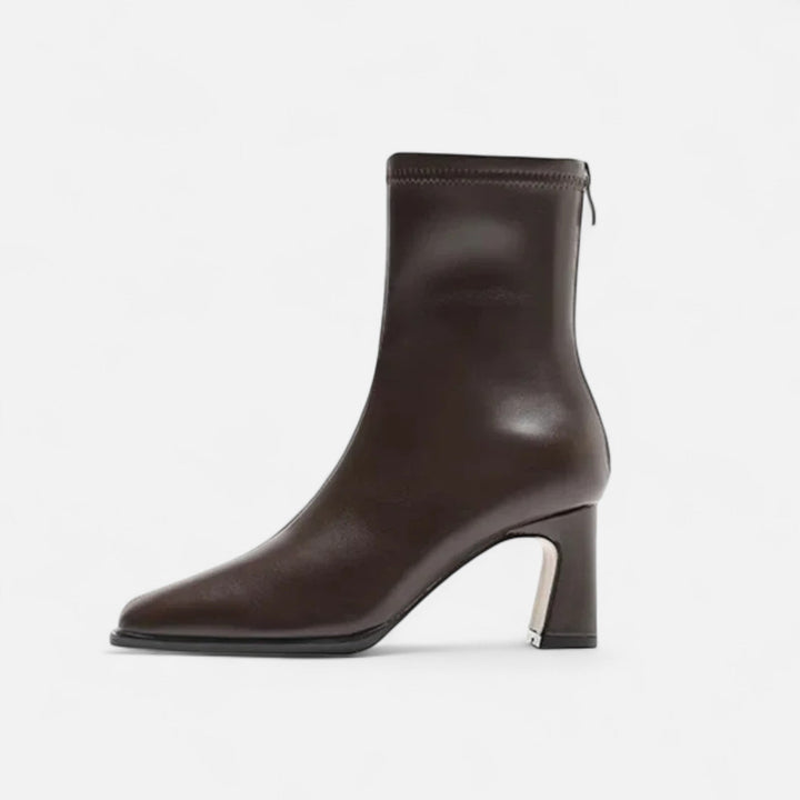 Women's Vintage Ankle Boots with Square-Toe Style