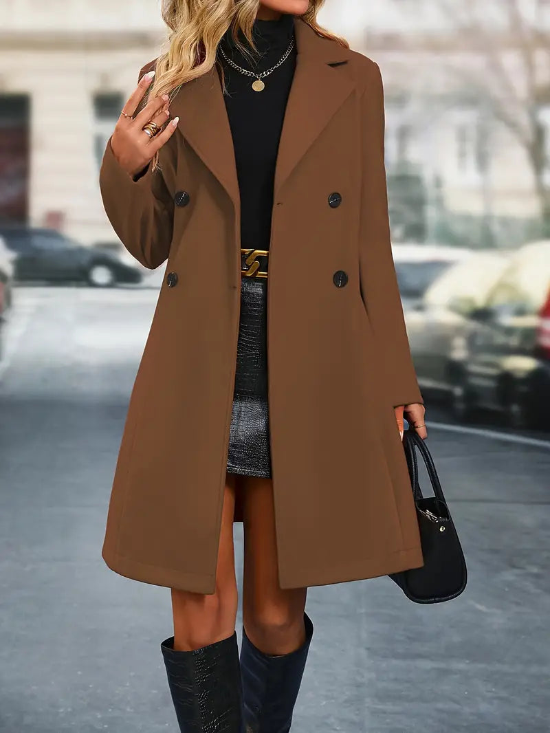 Women's Double-Breasted Trench Coat | Stylish Modern Outerwear
