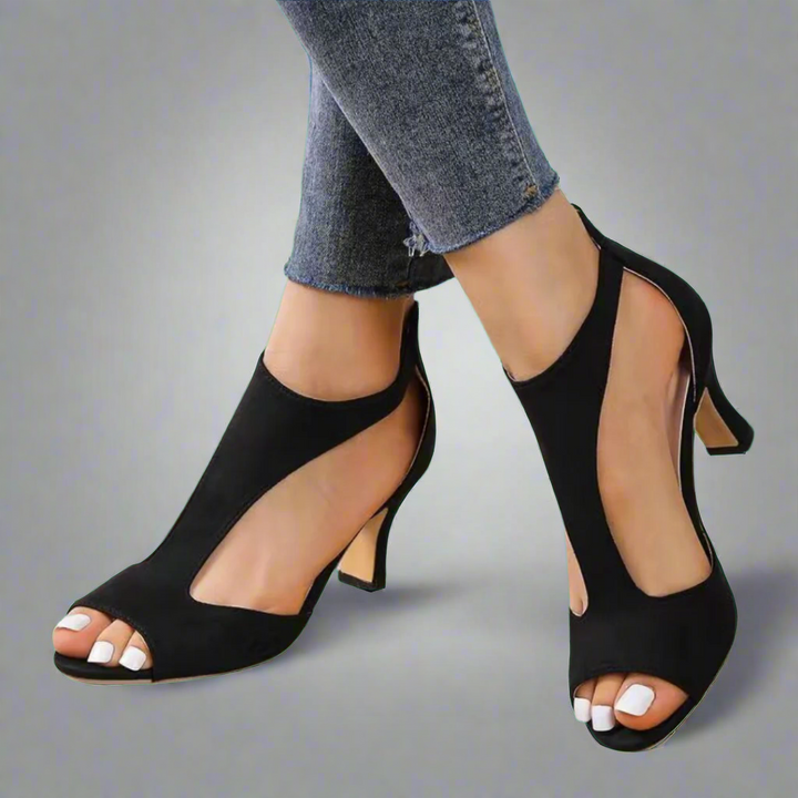 Annelie | Women's Premium Stiletto Sandals with Zipper Closure