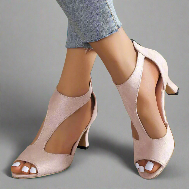 Annelie | Women's Premium Stiletto Sandals with Zipper Closure