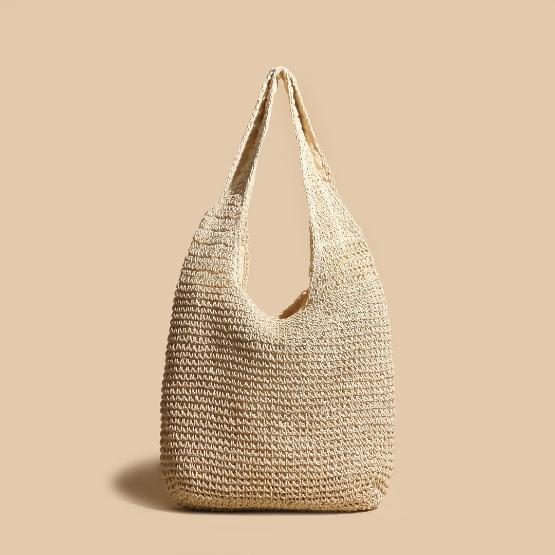 Women's Handcrafted Straw Bag with Natural Charm