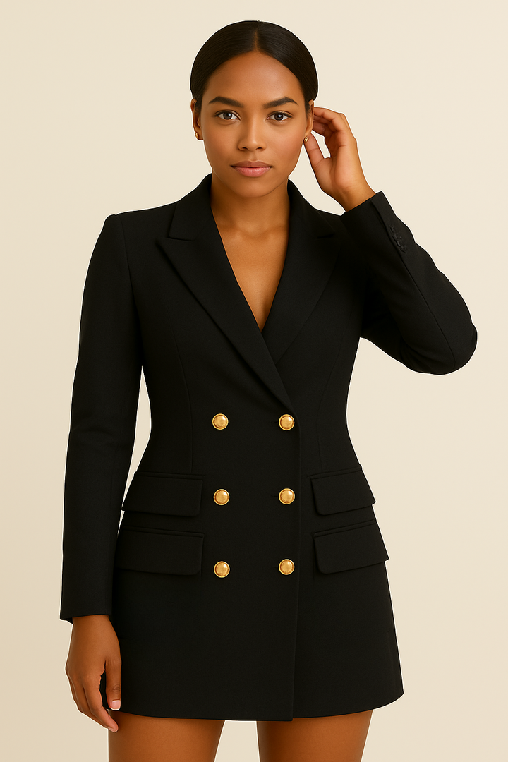 Women's Double-Breasted Modern Blazer Dress