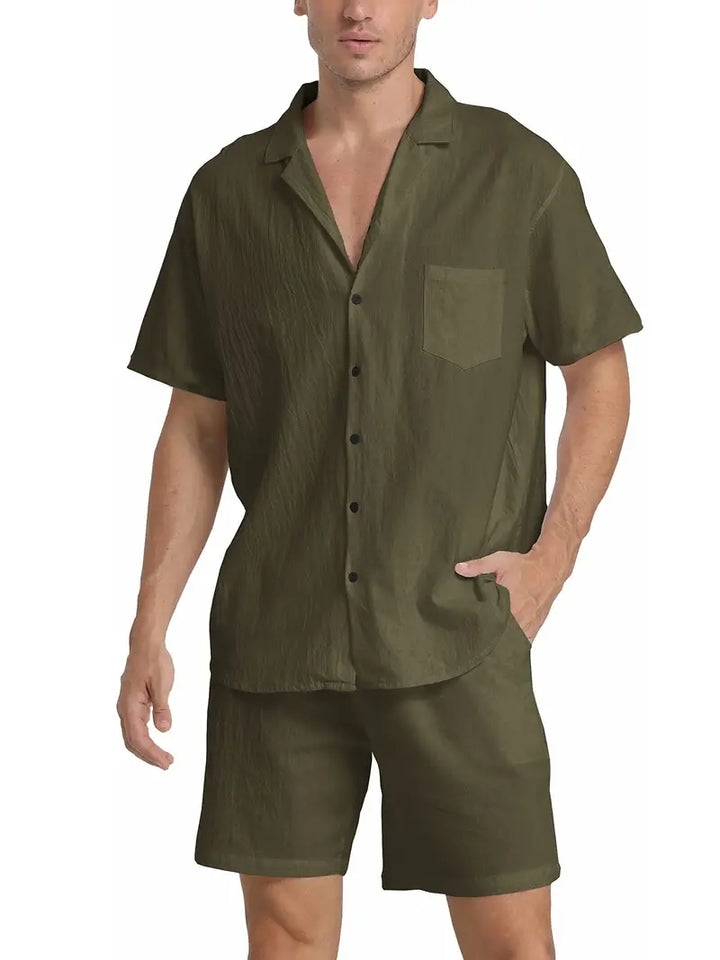 John | Men's Breathable Linen Shirt and Pants Set
