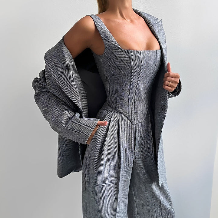 Madeline | Women's Elegant Three-Piece Blazer Set