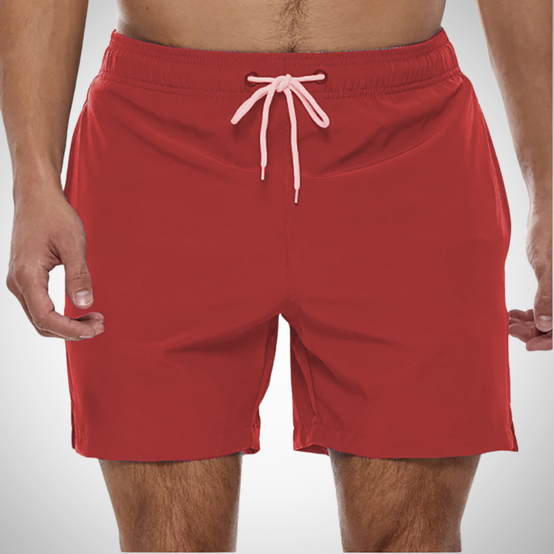 James | Men's Comfortable Solid Swim Trunks