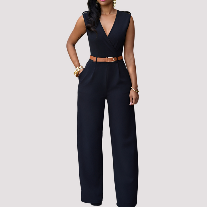 Women's Elegant Jumpsuit with Belt