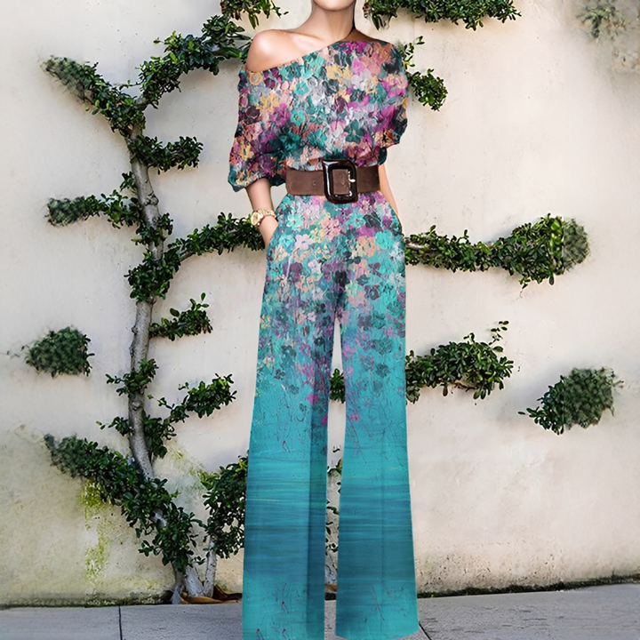 Women's Asymmetric Wide-Leg Jumpsuit