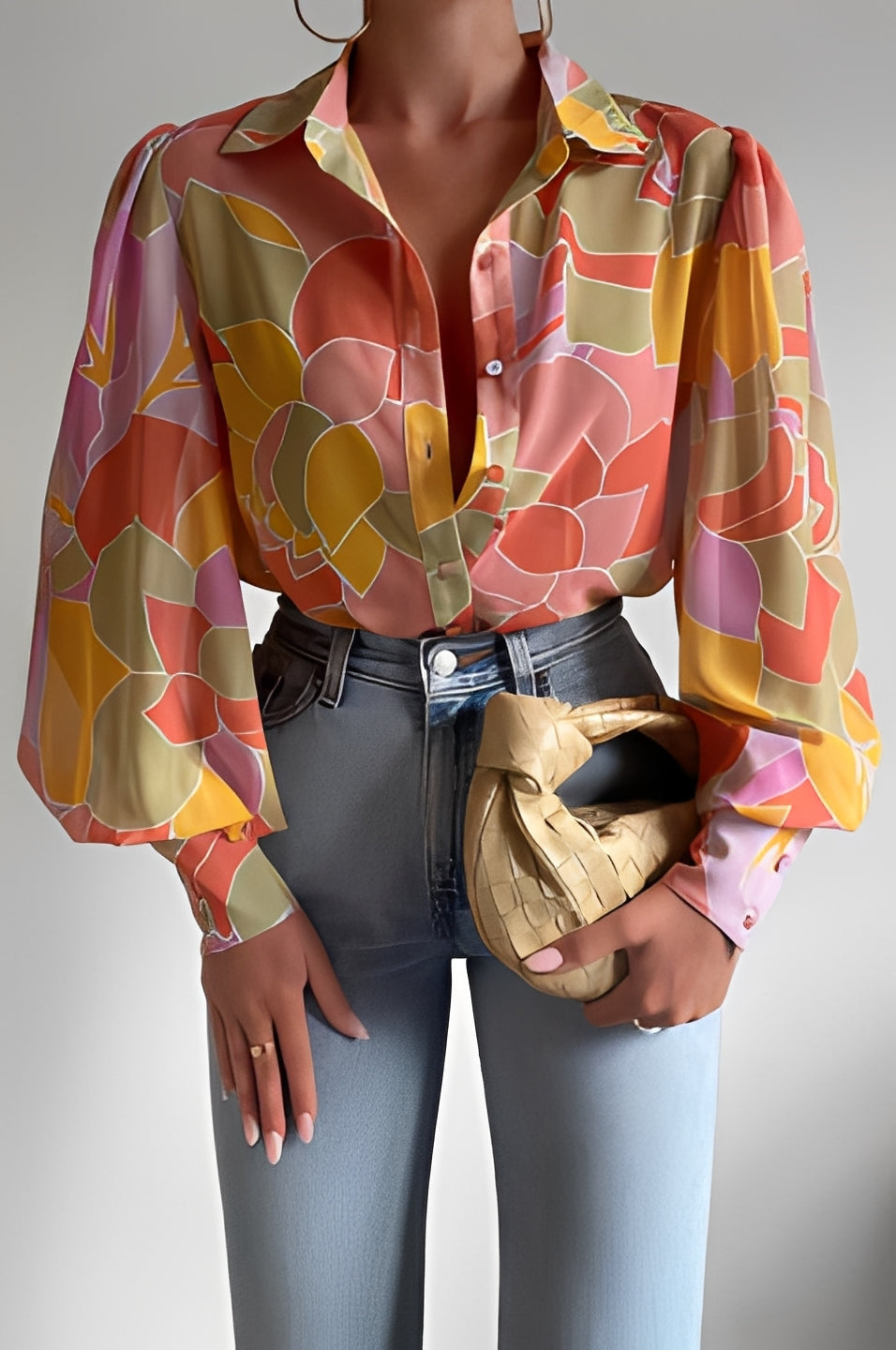 Carla | Women's Trendy Blouse with Lantern Sleeves