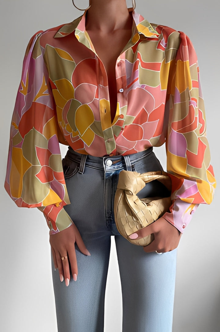 Carla | Women's Trendy Blouse with Lantern Sleeves