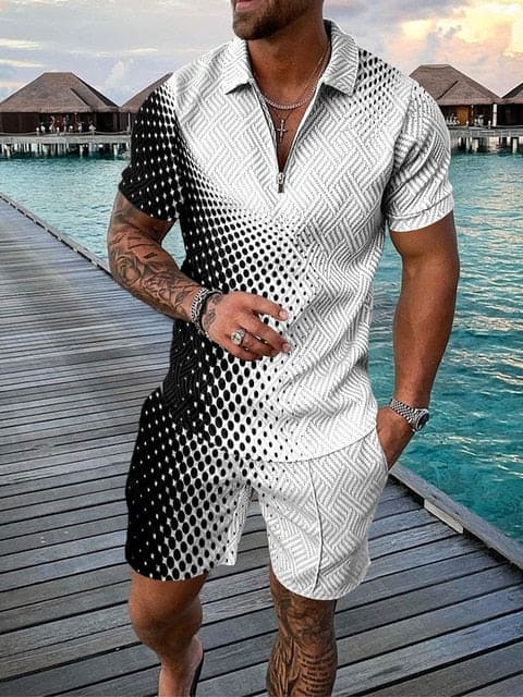 James | Men's Casual Set with Vibrant Print