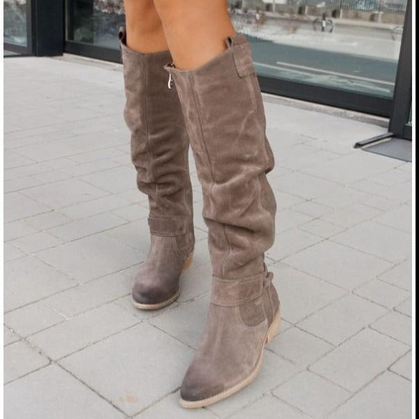 Women's Elegant Low Heel Knee-High Boots