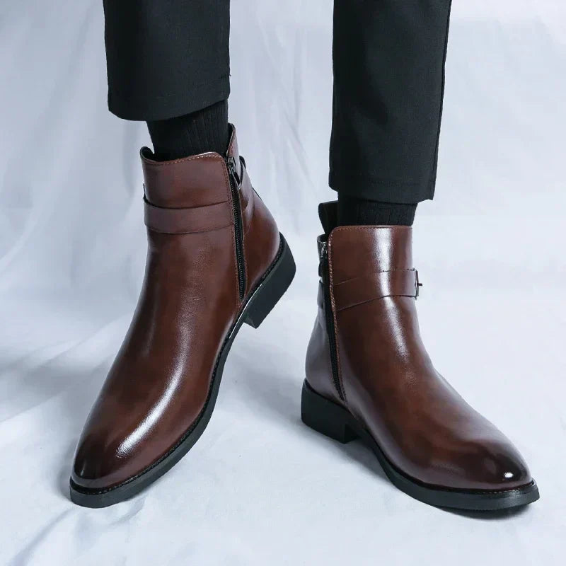 Men's Chelsea Boots | Sleek Classic Design with Side Zipper