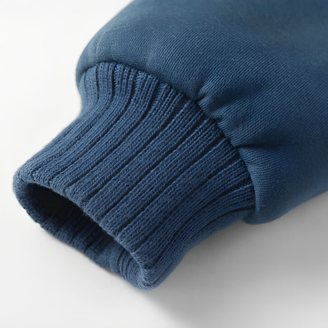 Men's Zip Up Hooded Sweatshirt and Fluffy Vest Combo