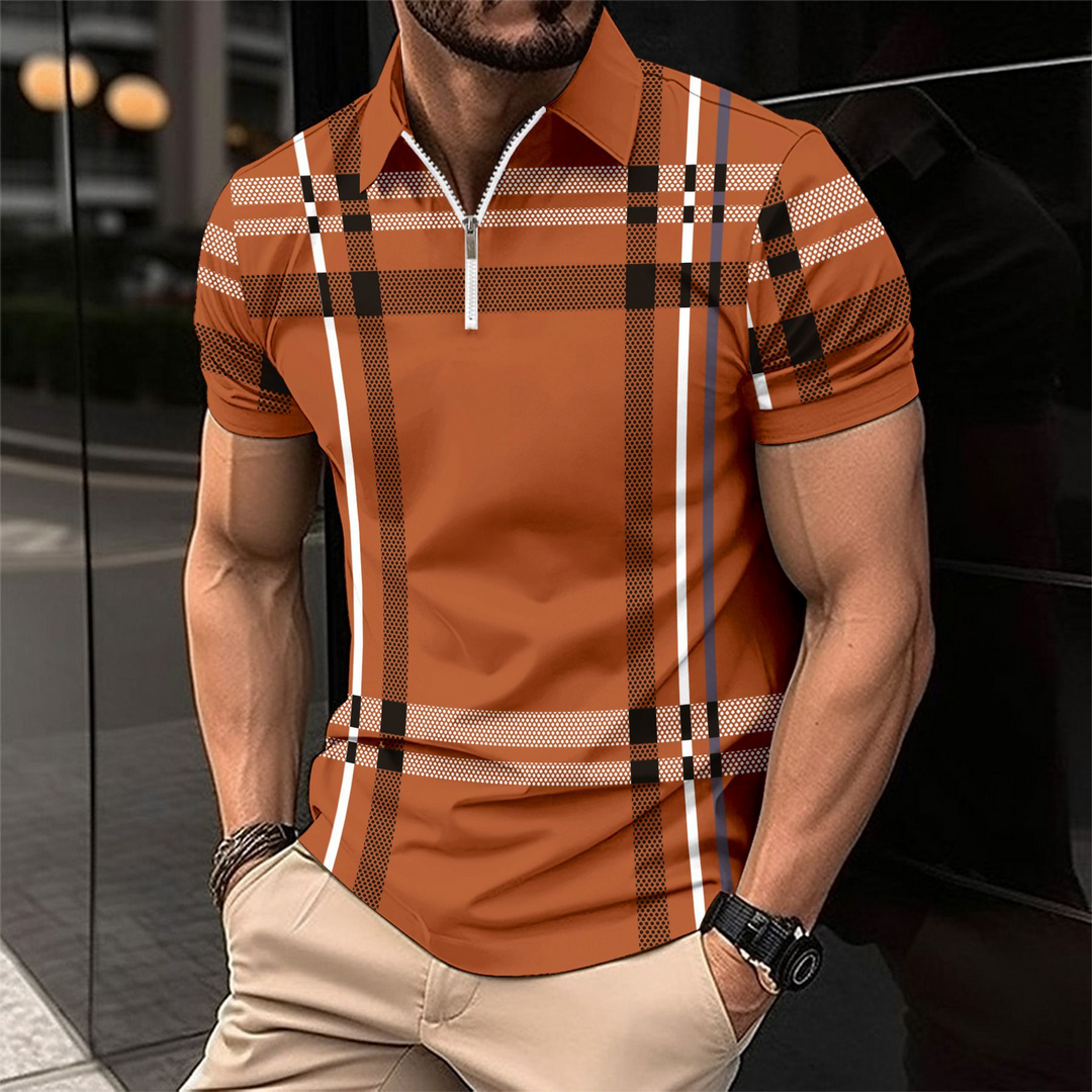 Zane | Men's Checkered Pattern Polo Shirt