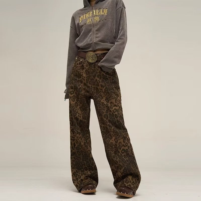 Women's Trendy Leopard Print Trousers