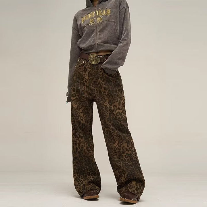 Women's Trendy Leopard Print Trousers