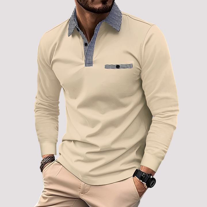 Aidan | Men's Stylish Long-Sleeve Polo Shirt