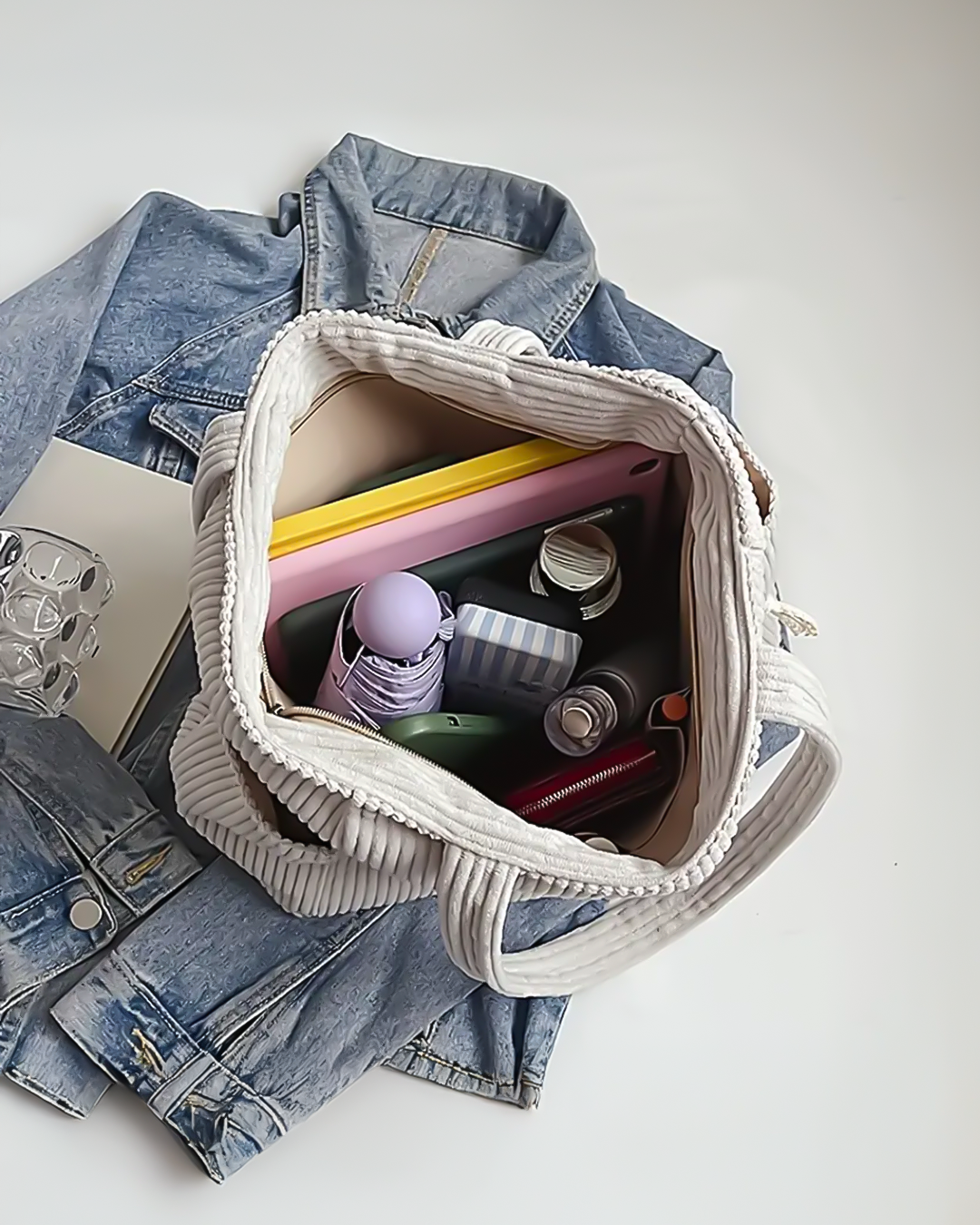 Aubrey | Women's Corduroy Tote Bag