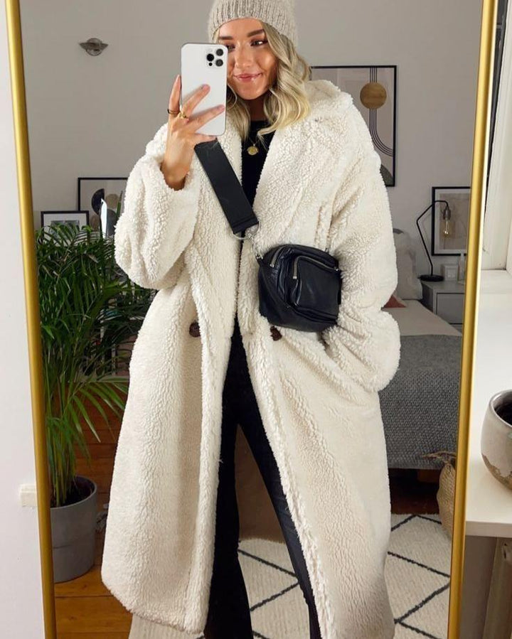 Women's Long Teddy Coat