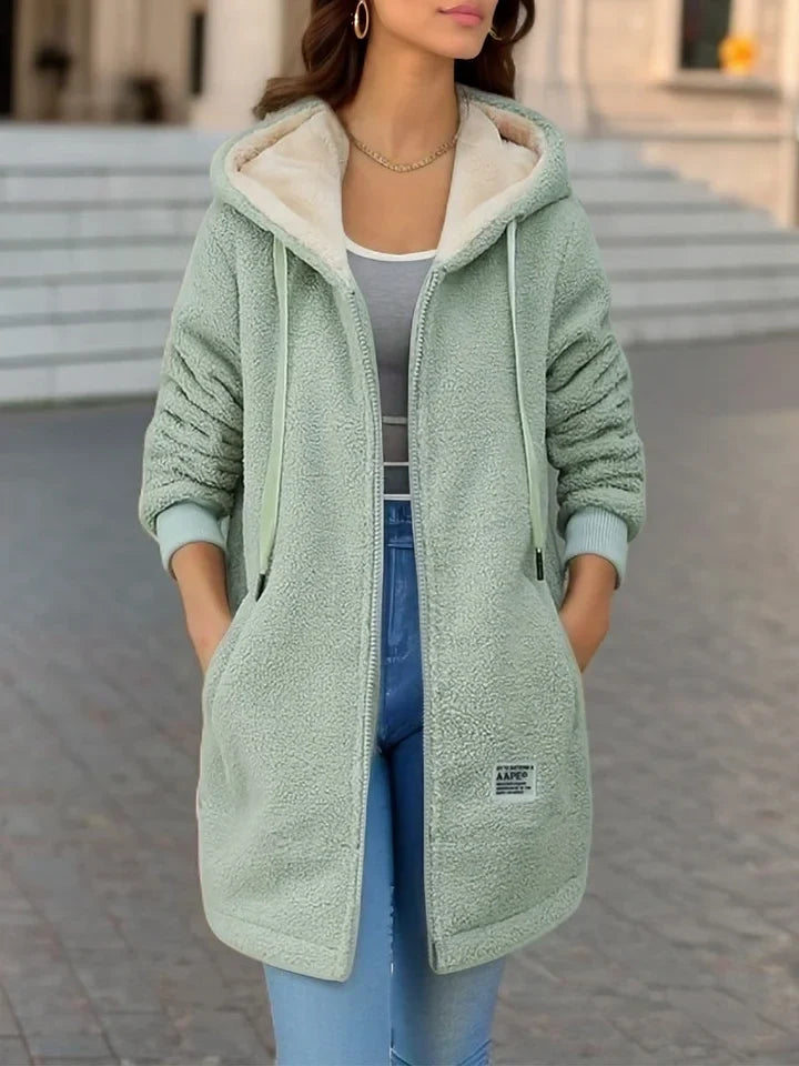 Women's Winter Hoodie Long Sleeve Thermal Coat with Drawstring