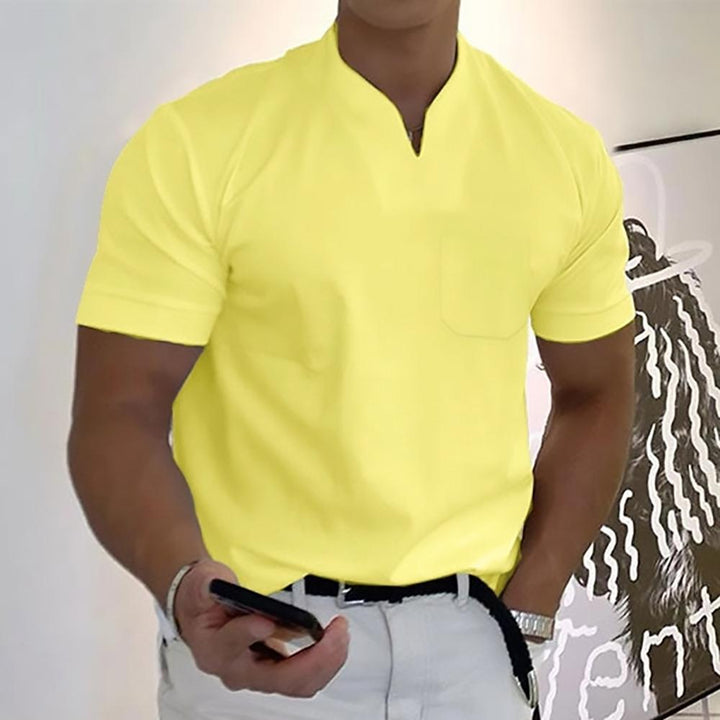 Liam | Men's Elegant Casual Short Sleeve V-neck T-shirt for Comfort and Style