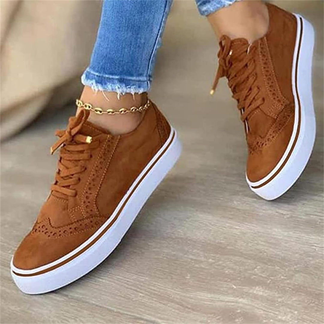 Isadora | Women's Casual Lace-Up Sneakers with Round Toe Cap