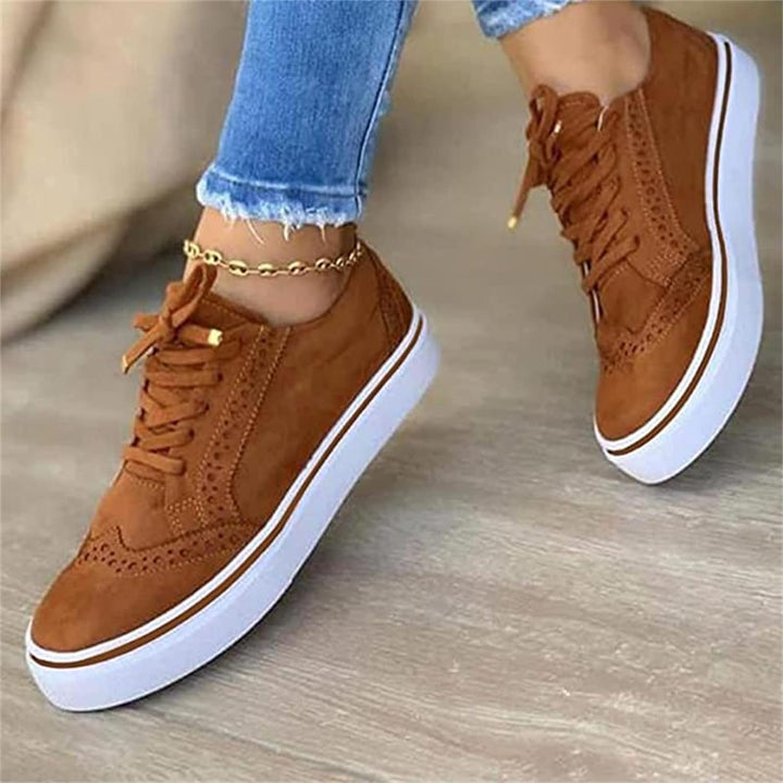 Isadora | Women's Casual Lace-Up Sneakers with Round Toe Cap